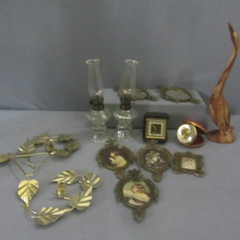 lot 14 image: Oil Lamps, Travel Alarms