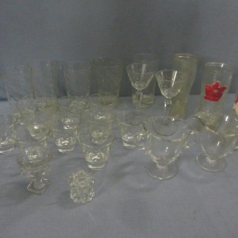lot 31 image: Fancy Glass, Cream & Sugar