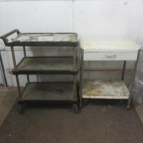 lot 57 image: Vintage Enamel & Bus Carts