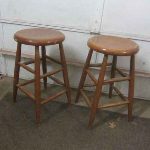 lot 60 image: Wooden Bar Stools