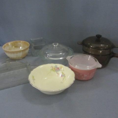 lot 78 image: Corning, Pyrex, Virginia Rose Dish