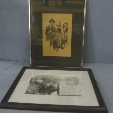 lot 90 image: Framed Lake Okoboji, Marx Brothers