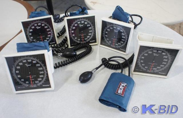 lot 23 image: Lot of (5) Tycos Welch Allyn Sphygm...