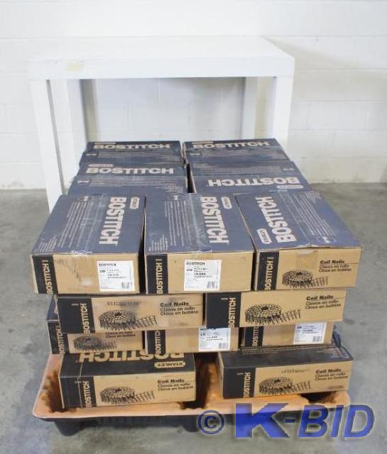 lot 40 image: Pallet of Stanley Bostitch Nails Ap...
