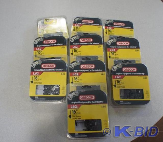 lot 41 image: Lot of (10) Oregon L62 16 Chain Sa...