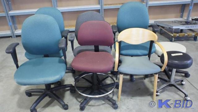 lot 56 image: Lot of (8 ChairsStools) Various co...