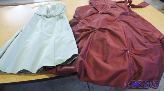 lot 88 image: Lot of (2) Bridesmaids dresses. Gre...