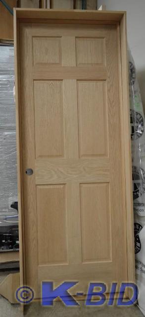 lot 50 image: 30 Prehung Oak door 6-panel Solid ...