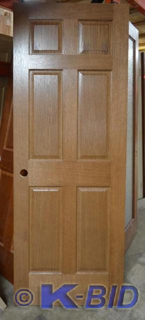 lot 52 image: 30 Prefinished Oak slab door Right...
