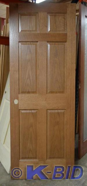 lot 53 image: 30 Prefinished Oak slab door Locks...
