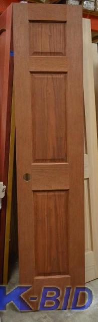 lot 75 image: 18 x 80 Door slab 3-panel  Sol...