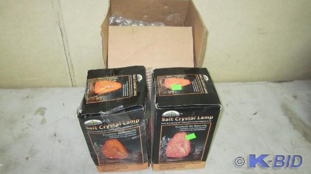 3 salt crystal lamps, parts or repa...