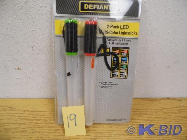 lot 19 image: Defiant 2 Pack LED Multi-Color Ligh...