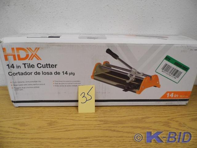 lot 35 image: HDX 14 Tile Cutter