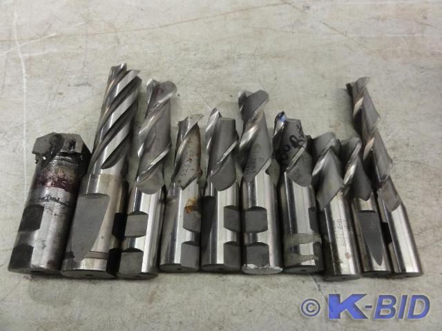 lot 115 image: (10) Assorted End Mills Tapered and...
