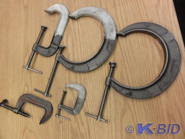 lot 163 image: (5) Assorted C-Clamps to include (...