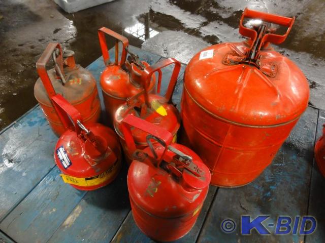 lot 22 image: (6) Assorted Fuel Gas Solvent Cans