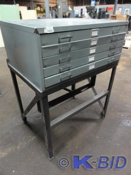 lot 228 image: Safco&nbsp5-Drawer Blue Print File...