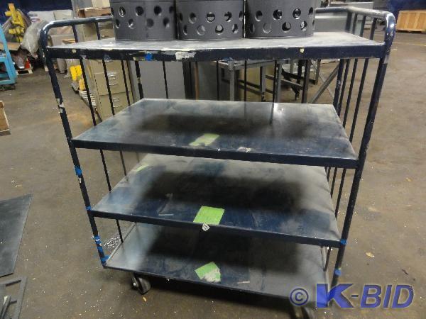 lot 231 image: 4-Shelf Steel Cart 30 x 48 Shelve...