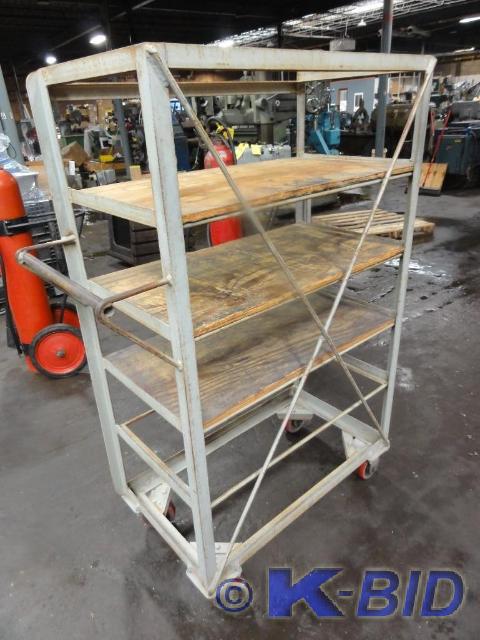 lot 248 image: 6-Shelf Rolling Cart Shelves 36 x ...