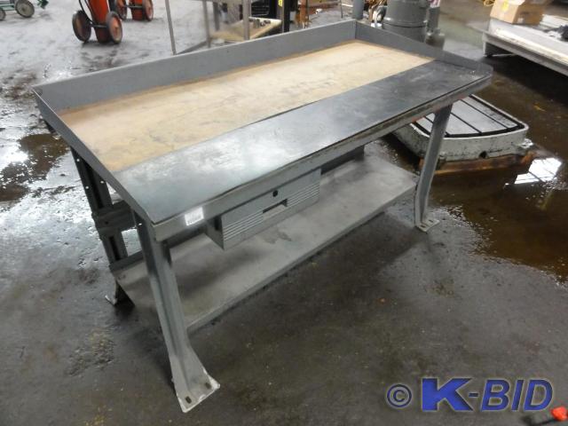 lot 251 image: Work Bench With Lower Shelf and 1-D...