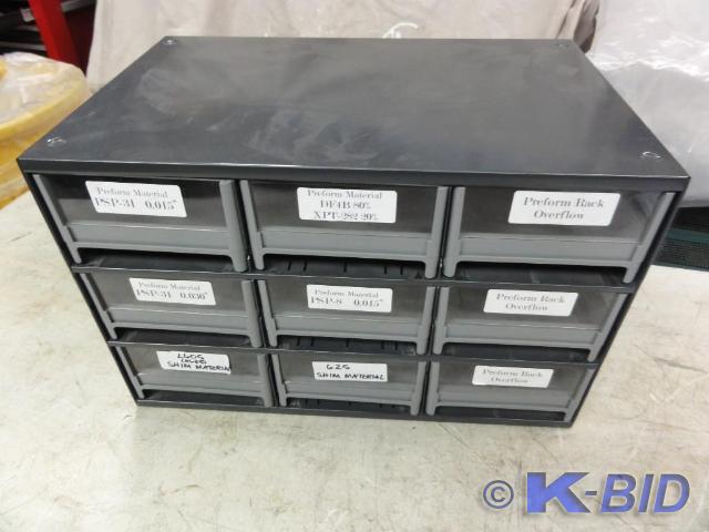 lot 309B image: Metal 9-drawer parts bin Drawers Ap...