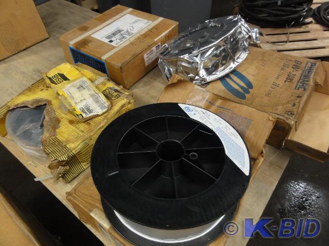 lot 317A image: (4) NEW Spools Assorted Welding Wir...