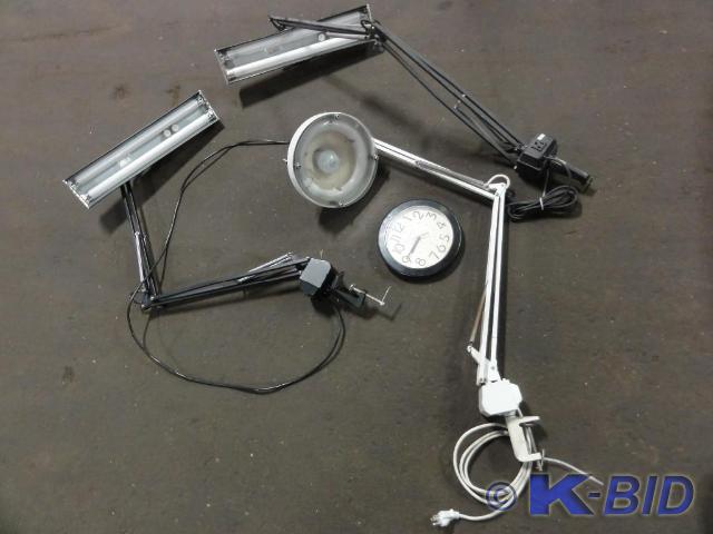 lot 345 image: (3) Assorted Articulating Lamps wit...
