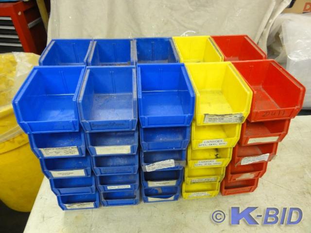 lot 348 image: (50) Assorted Akro Bins Approx 4 x...
