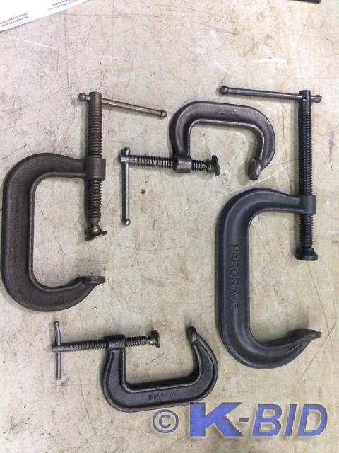 lot 40 image: (4) Hargrave C-clamps. models numbe...