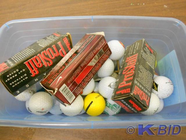 Assortment of golf balls, some new,...