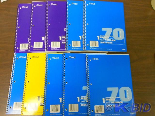 10 new Mead spiral notebooks.