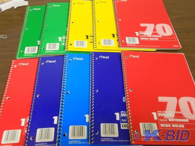 10 new Mead spiral notebooks.