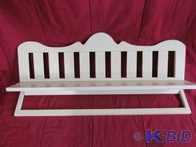 Decorative Wood Shelf with Plate Ra...
