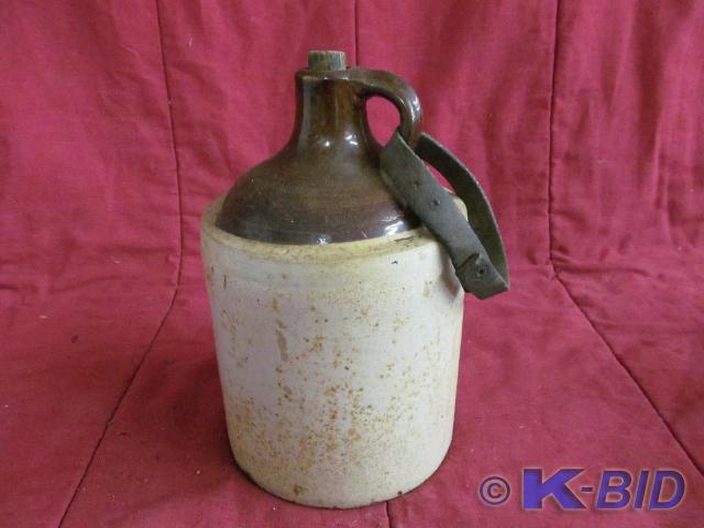 Vintage Little Brown Jug with Hand ...