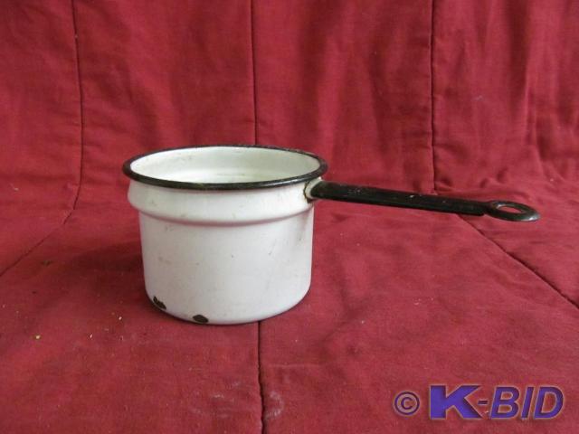 White Enamel Sauce Pan