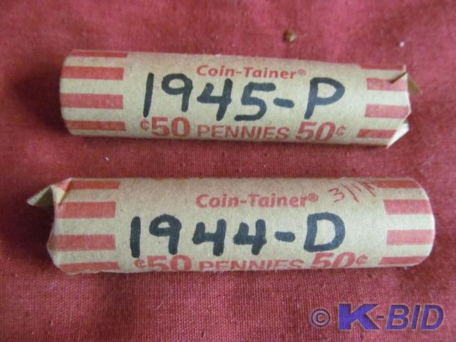 Roll of 1945 P Wheat Pennies Roll o...