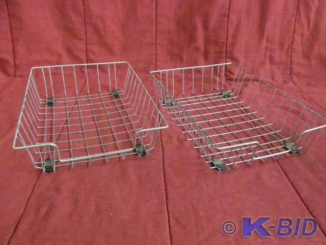 2 Metal Desk Baskets