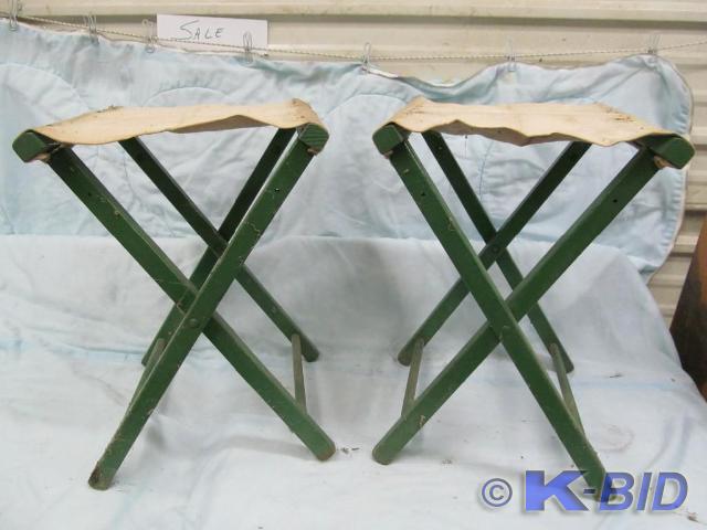 lot 113 image: 2 Vintage Camp Stools