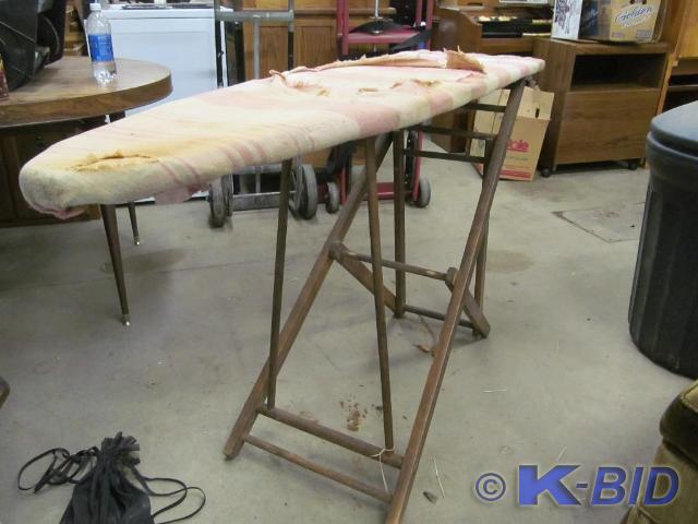 lot 118 image: Vintage Wooden Ironing Board