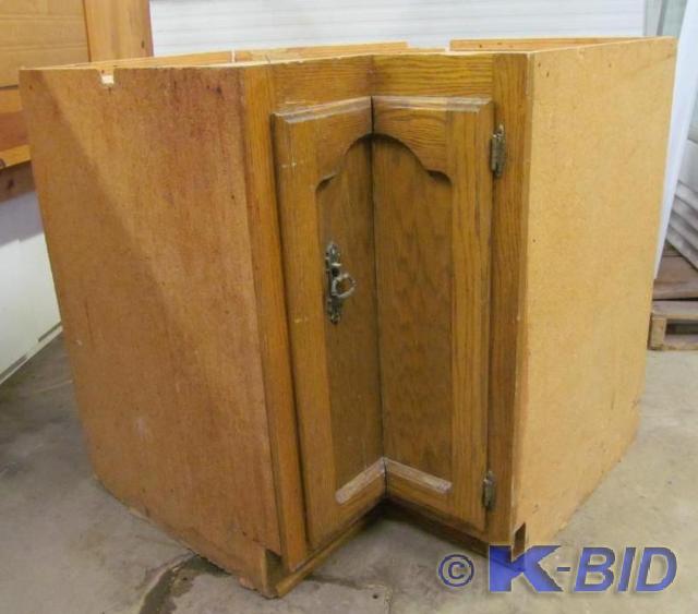 lot 121 image: Used Kitchen Corner Cabinet with La...