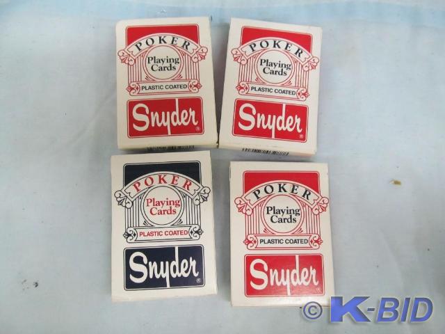 lot 13 image: 4 Poker Playing Cards