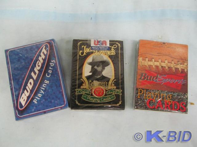 lot 14 image: 2 Bud and 1 Jack Daniels Playing Ca...