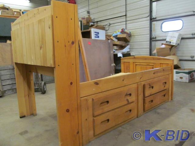 lot 145 image: Single Bed Frame with Drawers
