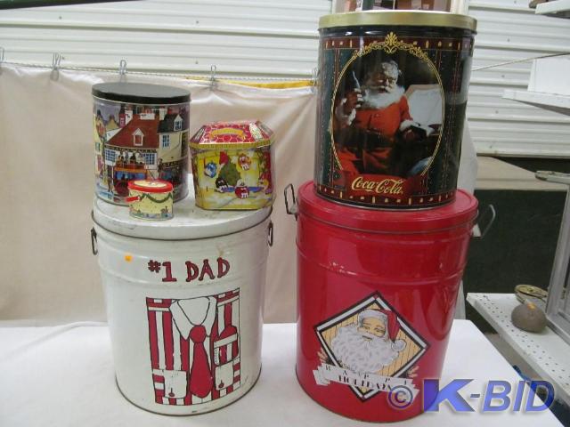 lot 151 image: #1 Dad Large Can, Happy Holiday, Co...