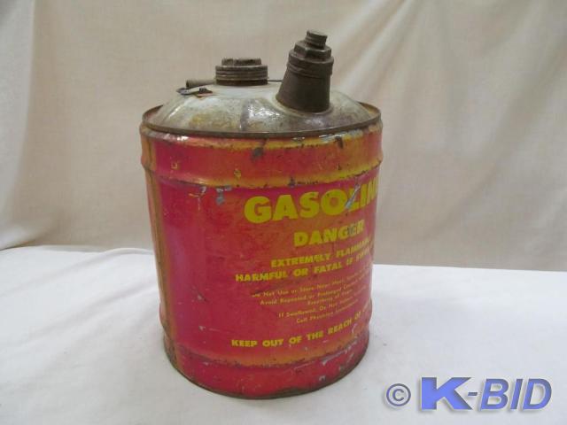 lot 163 image: 5 Gallon Gasoline Metal Can