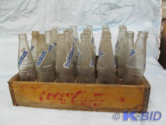 lot 2 image: Coca Cola Crate with Empty Sunkist ...
