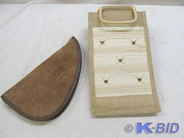 lot 201 image: Burlap Hand Bag and Hand Gun Case