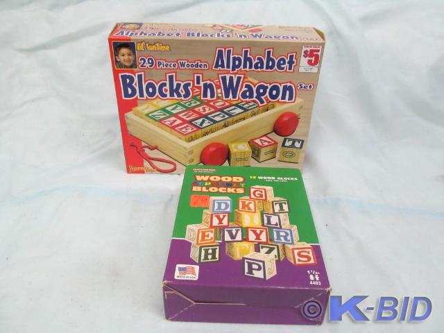lot 6 image: New in Package Alphabet Blocksn Wa...