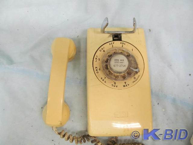 lot 68 image: Vintage Wall Mount Rotary Phone